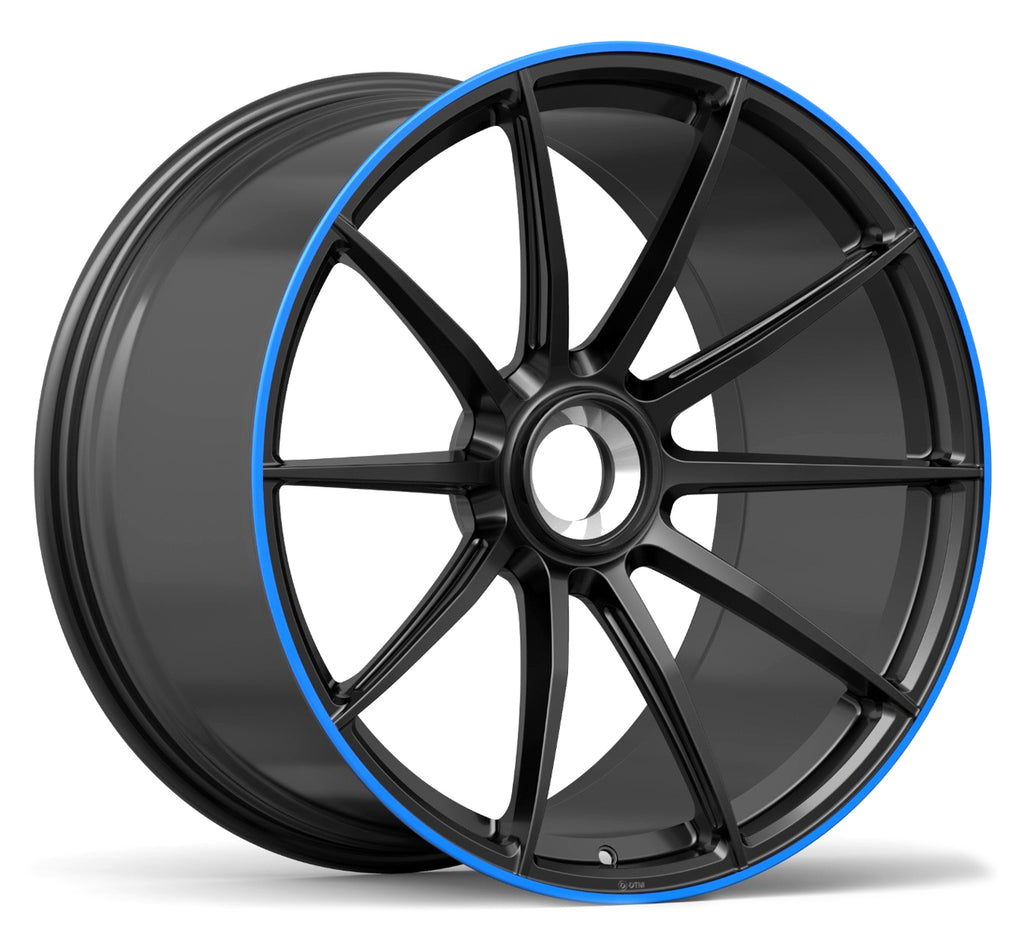 DTM Forged Series F54 Satin Black Blue Lip