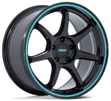 Load image into Gallery viewer, Rotiform Gloss Black Teal Stripe