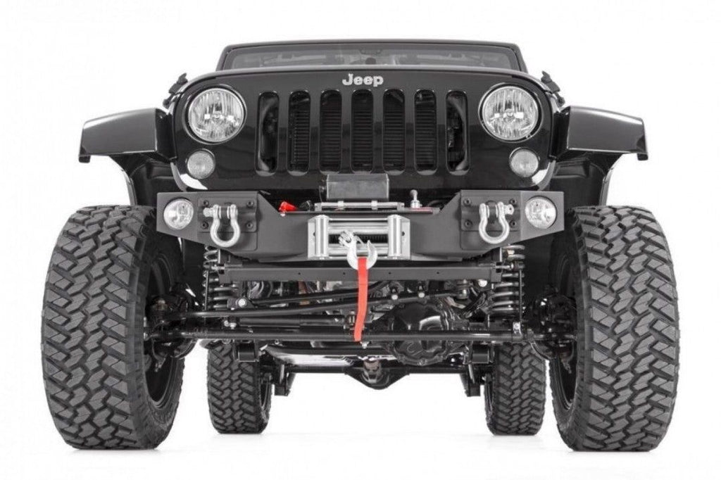 Hybrid Stubby Winch Bumper with fog mounts 07-17 JK Wrangler