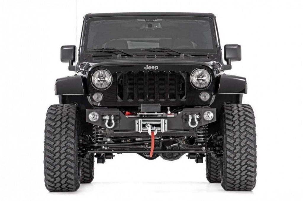 Hybrid Stubby Winch Bumper with fog mounts 07-17 JK Wrangler
