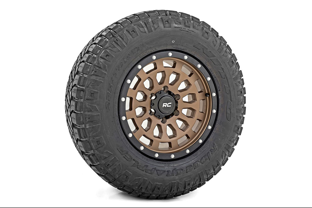 Rough Country 87 Series Wheel Simulated Beadlock Bronze/Black