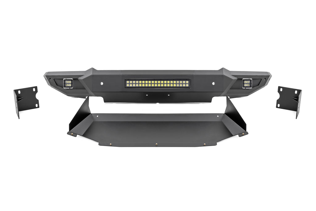 High Clearance Front Bumper LED Lights & Skid Plate Ram 1500 (19-24)