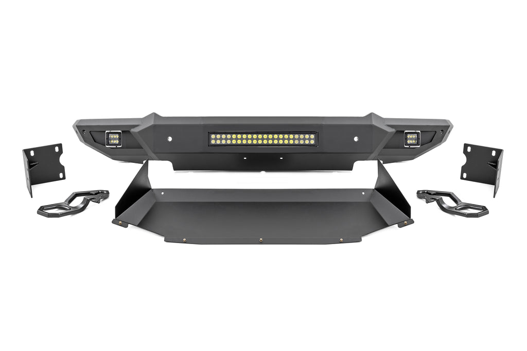 High Clearance Front Bumper LED Lights & Skid Plate Ram 1500 (19-24)