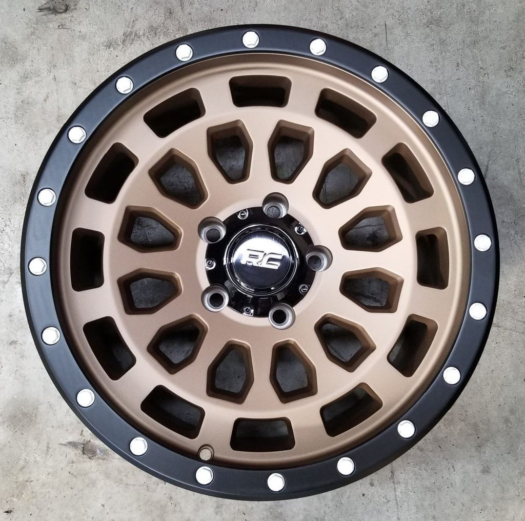 Rough Country 87 Series Wheel Simulated Beadlock Bronze/Black