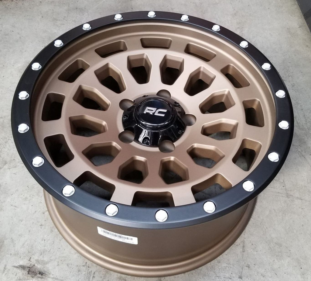 Rough Country 87 Series Wheel Simulated Beadlock Bronze/Black