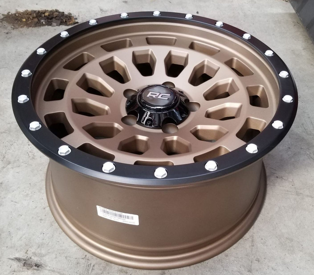 Rough Country 87 Series Wheel Simulated Beadlock Bronze/Black