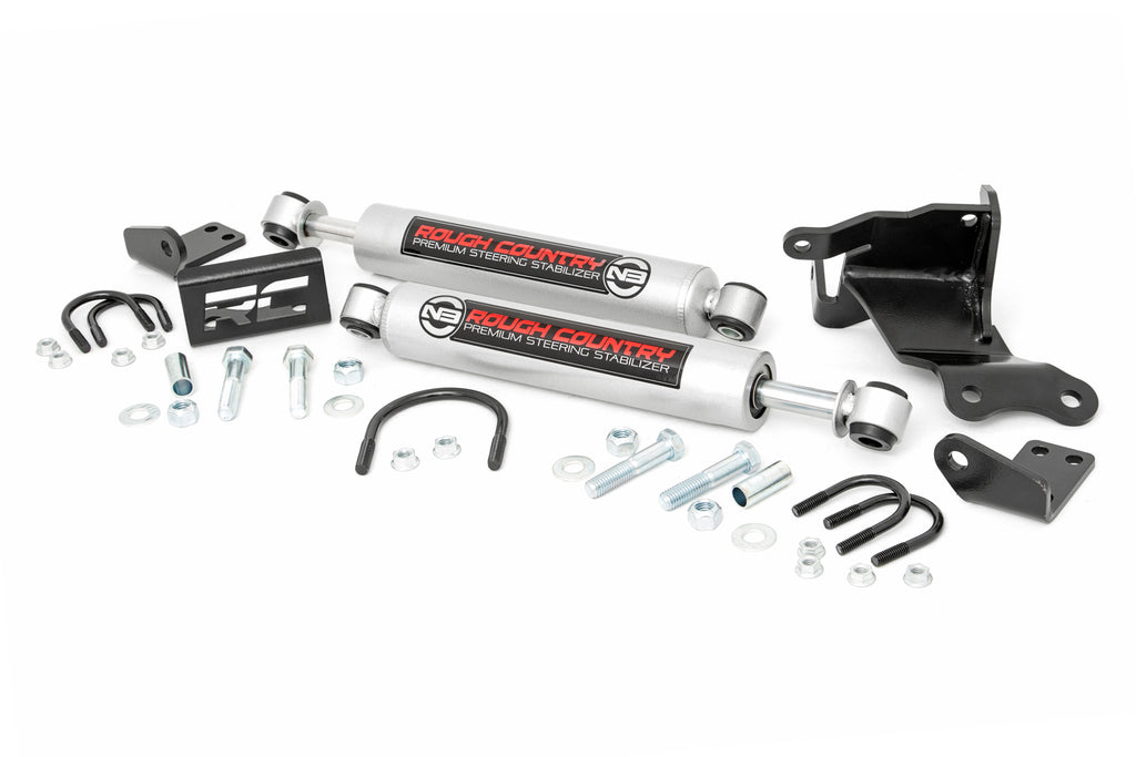 N3 Steering Stabilizer Dual 2.5-8 Inch Lift Jeep Gladiator JT/Wrangler JL (18-26)