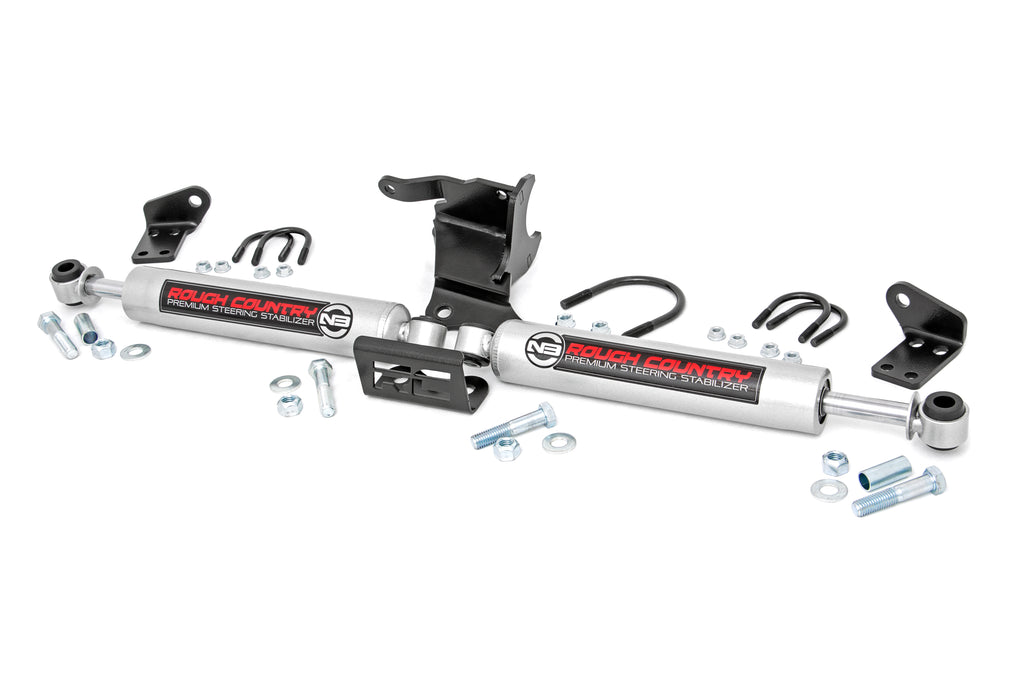 N3 Steering Stabilizer Dual 2.5-8 Inch Lift Jeep Gladiator JT/Wrangler JL (18-26)