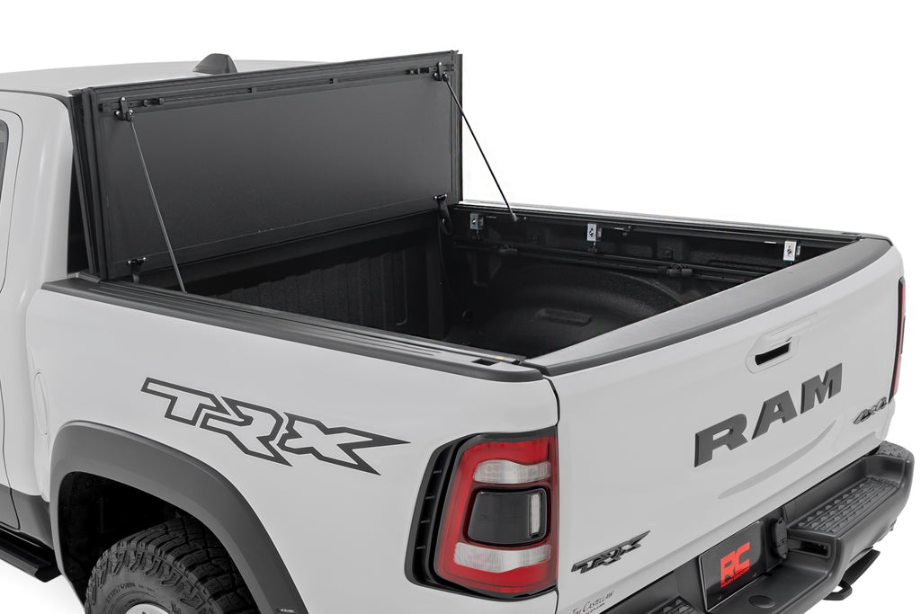 Rough Country Hard Tri-Fold Flip-Up Bed Cover Ram 1500 (19-26) / 1500 TRX (21-24)