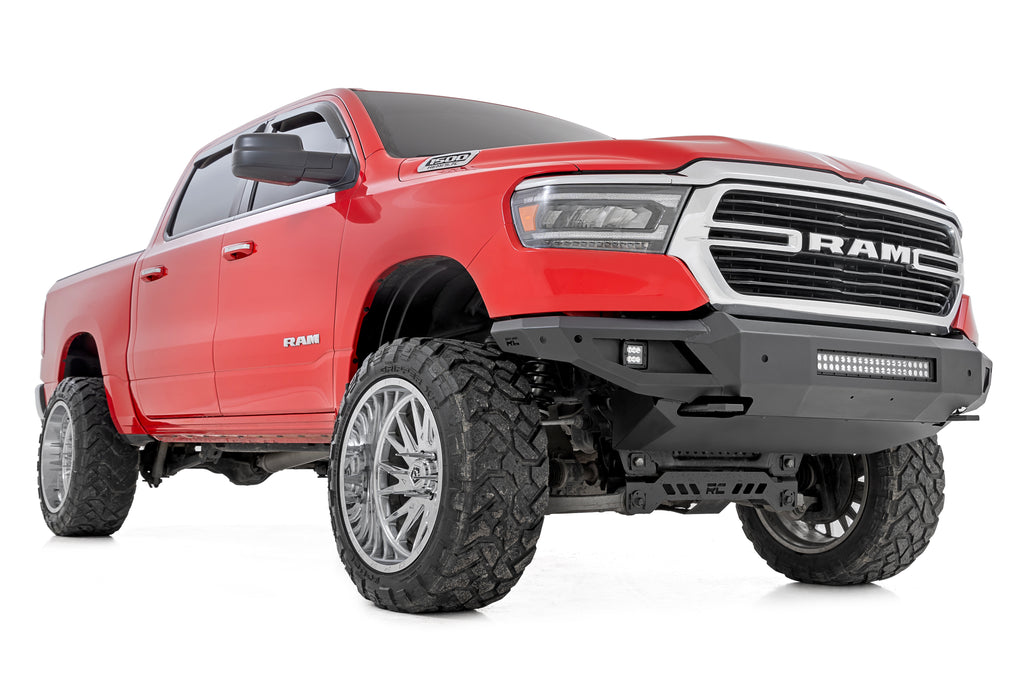 High Clearance Front Bumper LED Lights & Skid Plate Ram 1500 (19-24)