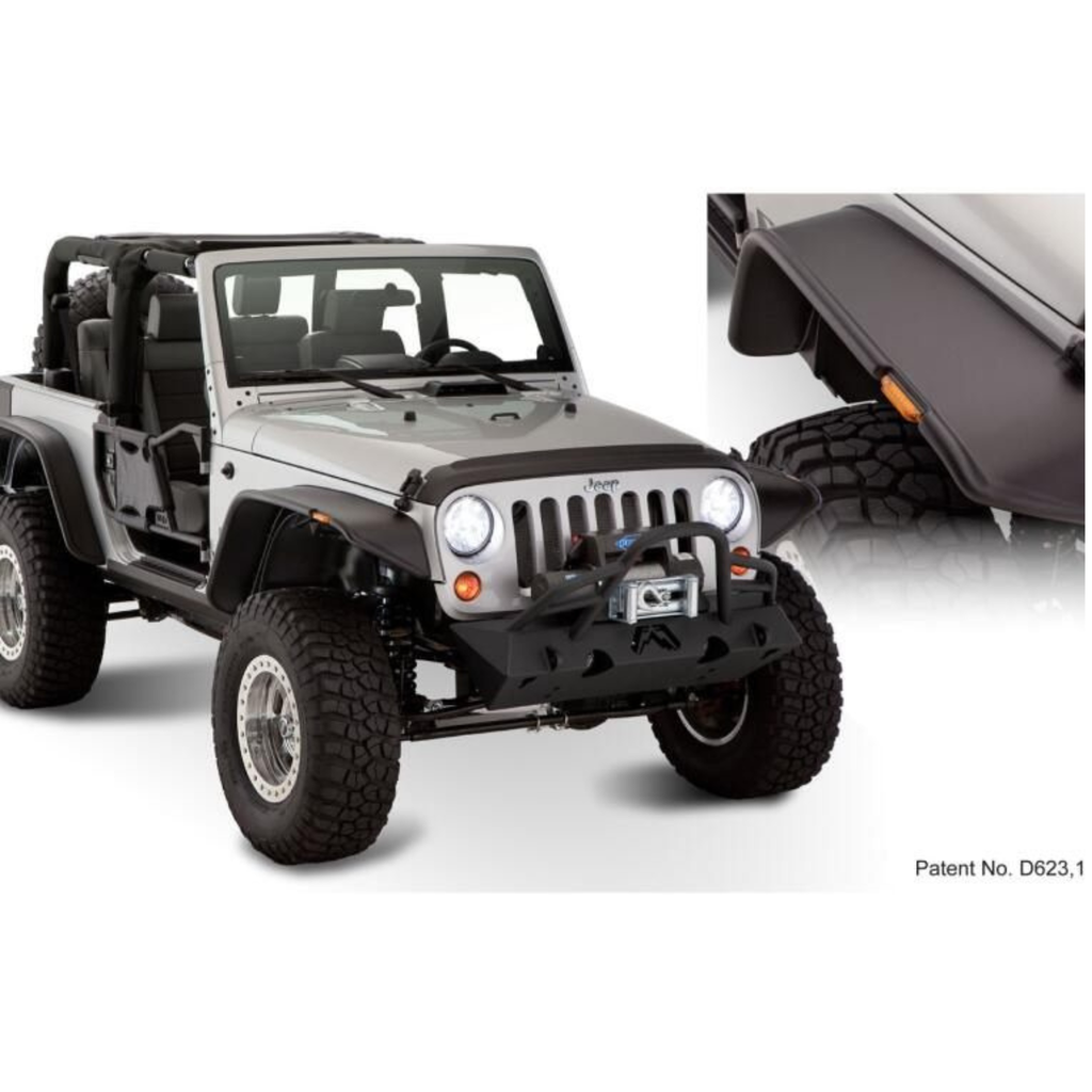 2007–2018 Jeep Wrangler JK Fender Flares – Genuine Bushwacker | Front & Rear