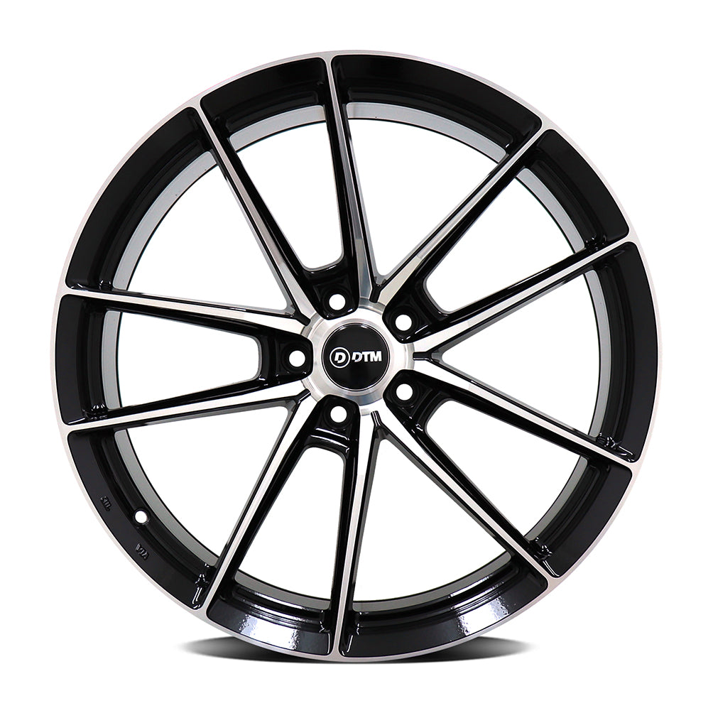 DTM Fangio 18x8 5/120 38p Black With Polished Face