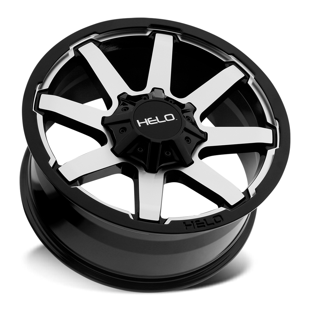 Helo HE909 Gloss Black Machined Face