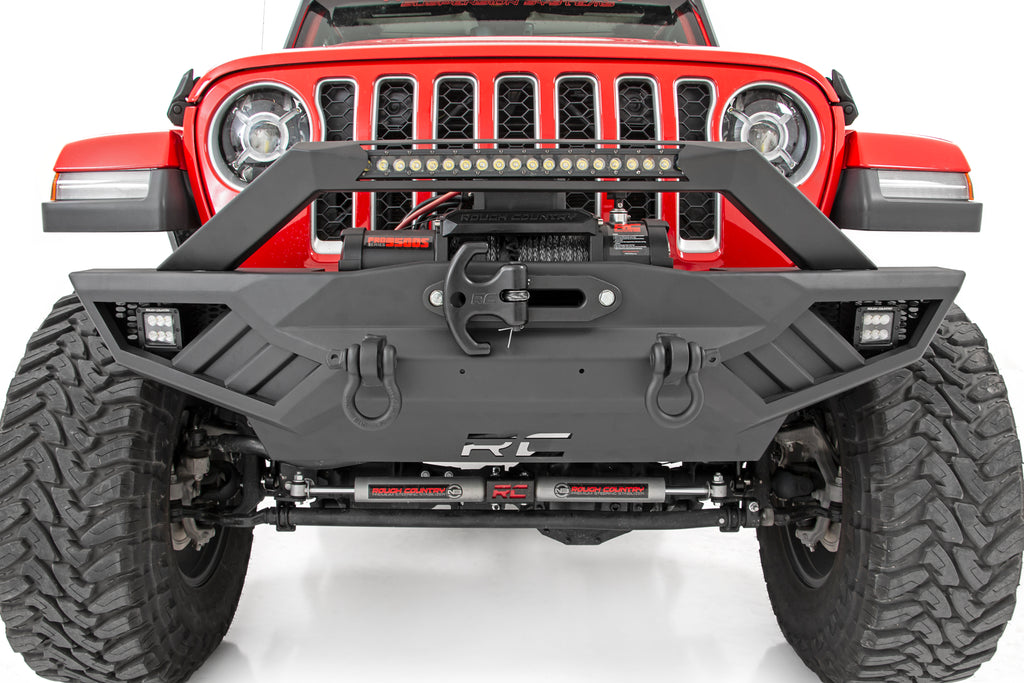 Jeep Wrangler JK JL JT Ribbed Front Winch Bumper