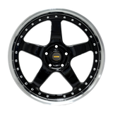 SSW V5 – 20x9.5 5/114.3 +40P Black with Polished Lip