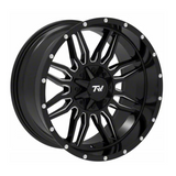 TW Sword 20x10 6/139.7 -12 Offset Gloss Black with Milled Accents
