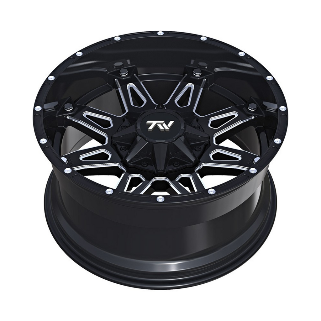TW Spear 20x10 6/139.7 -12 Offset Gloss Black with Milling