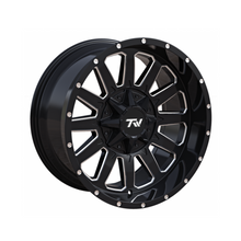 Load image into Gallery viewer, TW Triangle 20x9 6/139.7 0 Offset Gloss Black with Milled Accents