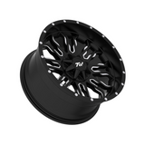 TW Flame 20x10 6/139.7 -12 Offset Gloss Black with Milled Accents