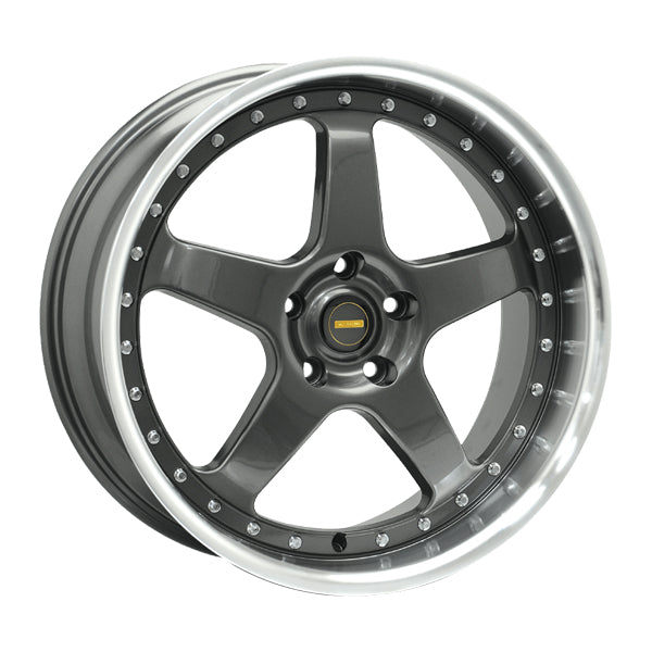 SSW V5 – 20x9.5 5/114.3 +40P Gunmetal with Polished Lip