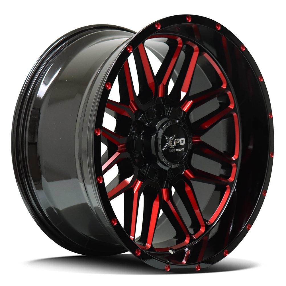 Diezel A0306 Gloss Black Milled Red