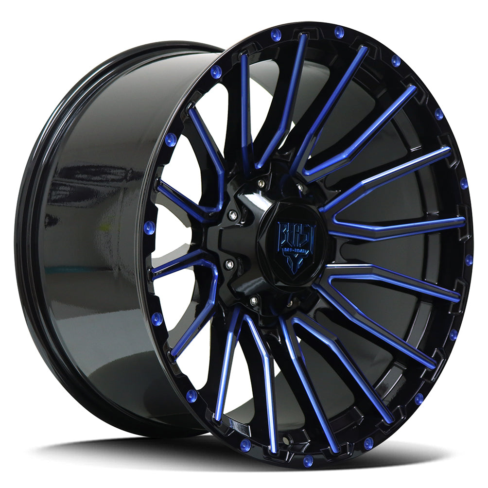 Diezel A0378 Gloss Black Blue Milled