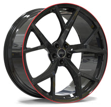 Load image into Gallery viewer, DTM Forged Series F42 Gloss Black Red Lip