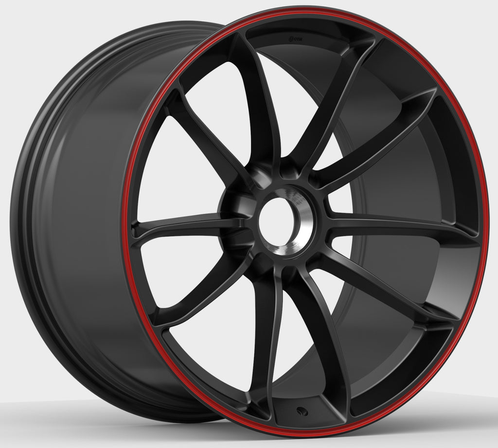 DTM Forged Series Fgt Satin Black Red Lip Edge