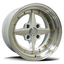 Load image into Gallery viewer, DTM Old-Skool Dtmos7wg White Machined Face Gold Rivets