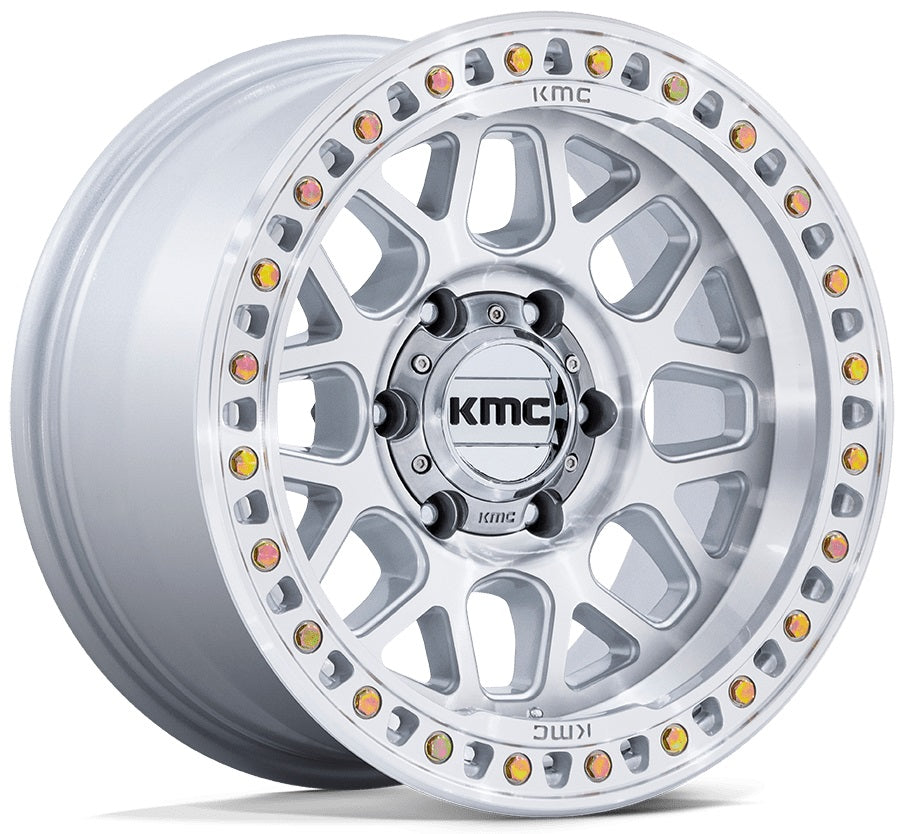 KMC XD Km549 Gloss Silver Machined Face