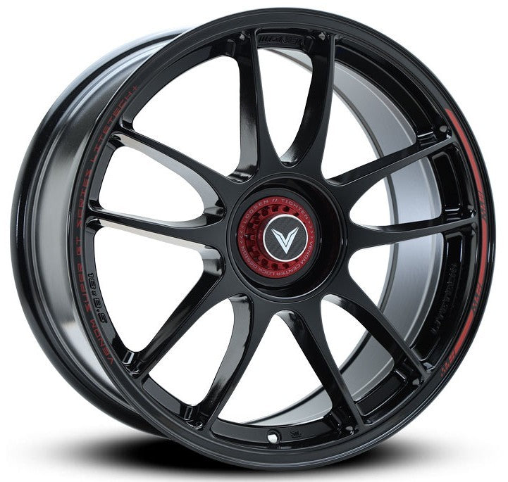 Lenso VNK Super-GT Venom Gloss Black Red Stripe