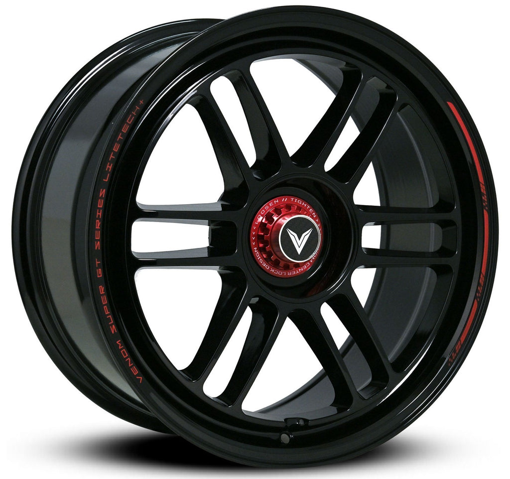 Lenso VNR Super-GT Venom Gloss Black Red Cap