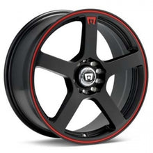Load image into Gallery viewer, Motegi Mr116 Matte Black Red Stripe
