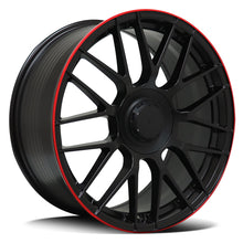 Load image into Gallery viewer, Replica Mercedes Satin Black Machined Red Lip