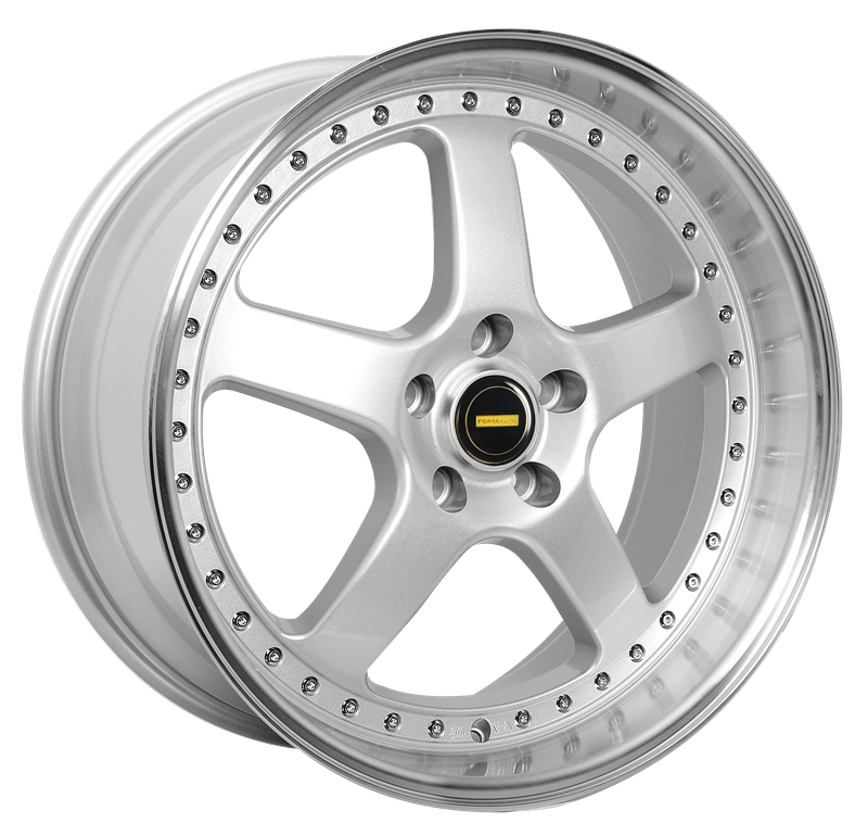 Forgeauto Wheels Forgeauto Silver With Machined Lip