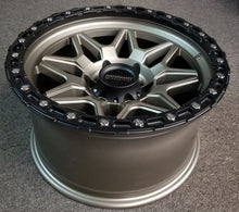 Load image into Gallery viewer, 4 17&quot; 4x4 mags ROCKA 17x9 6/139.7 -12 Satin Bronze Black lip Hilux Landcruiser