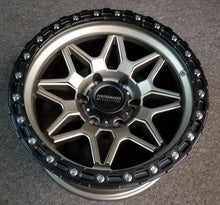 Load image into Gallery viewer, 4 17&quot; 4x4 mags ROCKA 17x9 6/139.7 -12 Satin Bronze Black lip Hilux Landcruiser