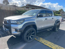 Load image into Gallery viewer, 4 new 20&quot; Lenso RTC mags 20x9 6/139.7 10p Milled edge Matt Black Hilux Ranger