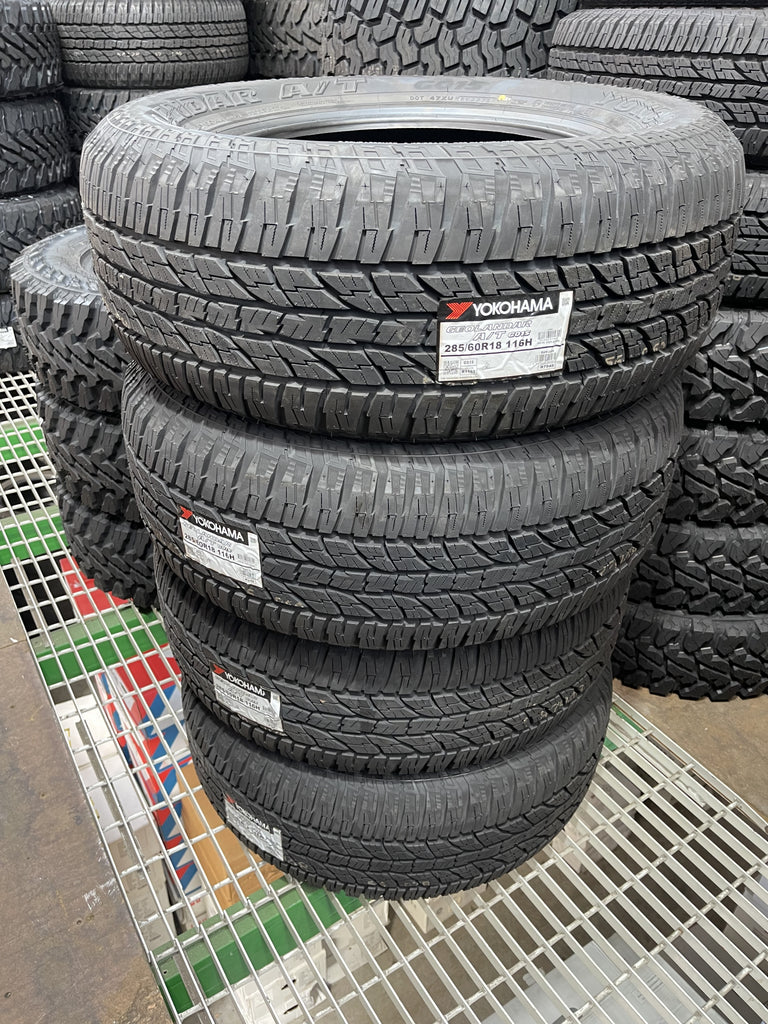 4 x New Yokohama Geolander A/T G015 285/60R18 116H great for Toyota Landcruiser