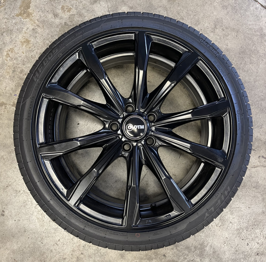 4 new 19" wheels and tyres 19x8 5/114.3 45p black DTM Utah 225/40R19 Hilfly