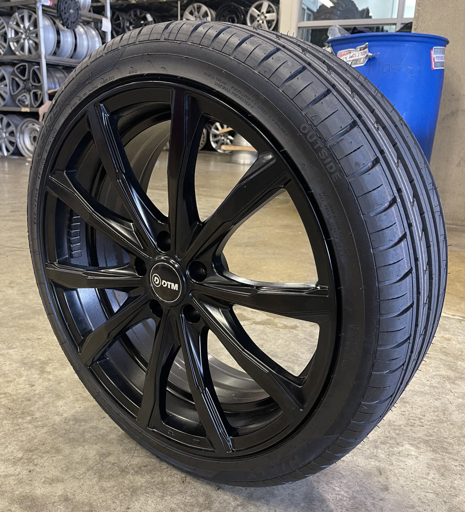 4 new 19" wheels and tyres 19x8 5/114.3 45p black DTM Utah 225/40R19 Hilfly