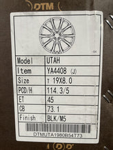 Load image into Gallery viewer, 4 new 19&quot; wheels and tyres 19x8 5/114.3 45p black DTM Utah 225/40R19 Hilfly